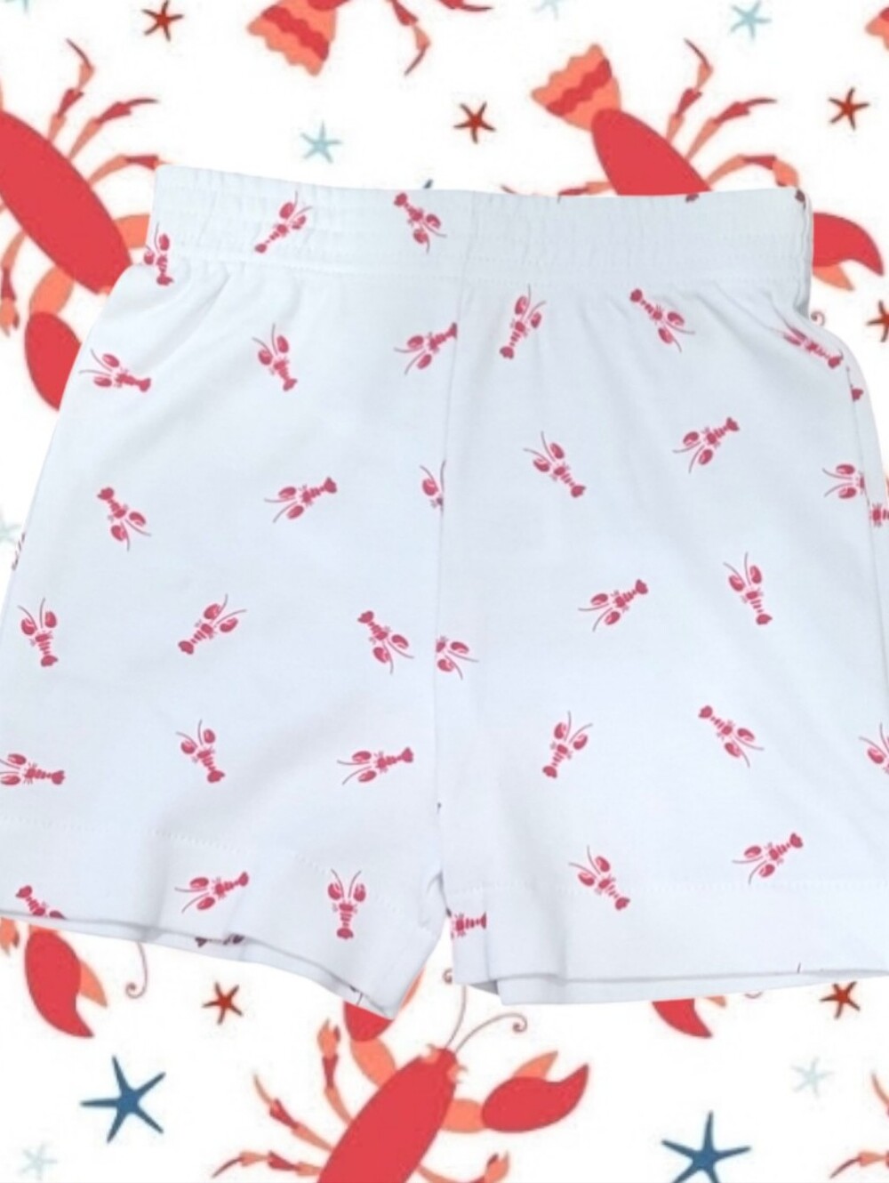 Baby Luigi by Acvisa Unisex Elastic Waist Pull-on "Lobster" Theme Knit Shorts
